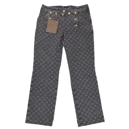 Louis Vuitton 2007 Monogram Denim Long Pants Gray #40