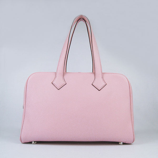 Luxury Hermes Togo leather handbag pink