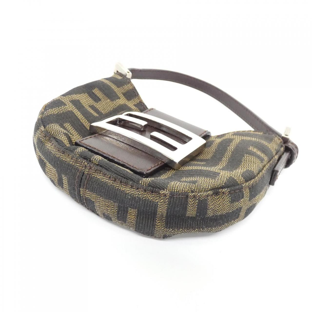 Fendi Mamma Baguette Canvas Shoulder Bag