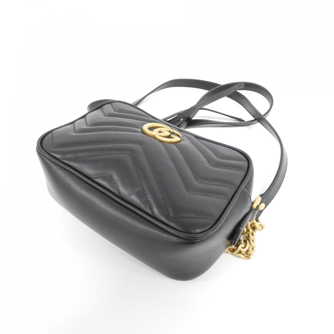 Gucci GG MARMONT Quilting Chevron Leather Shoulder Bag