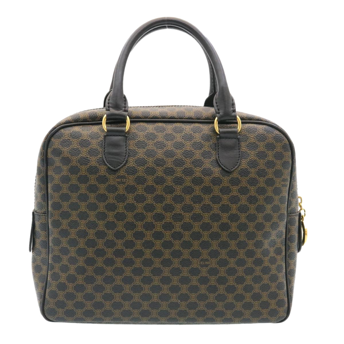 Luxury CELINE Macadam Canvas Hand Bag Black 27154