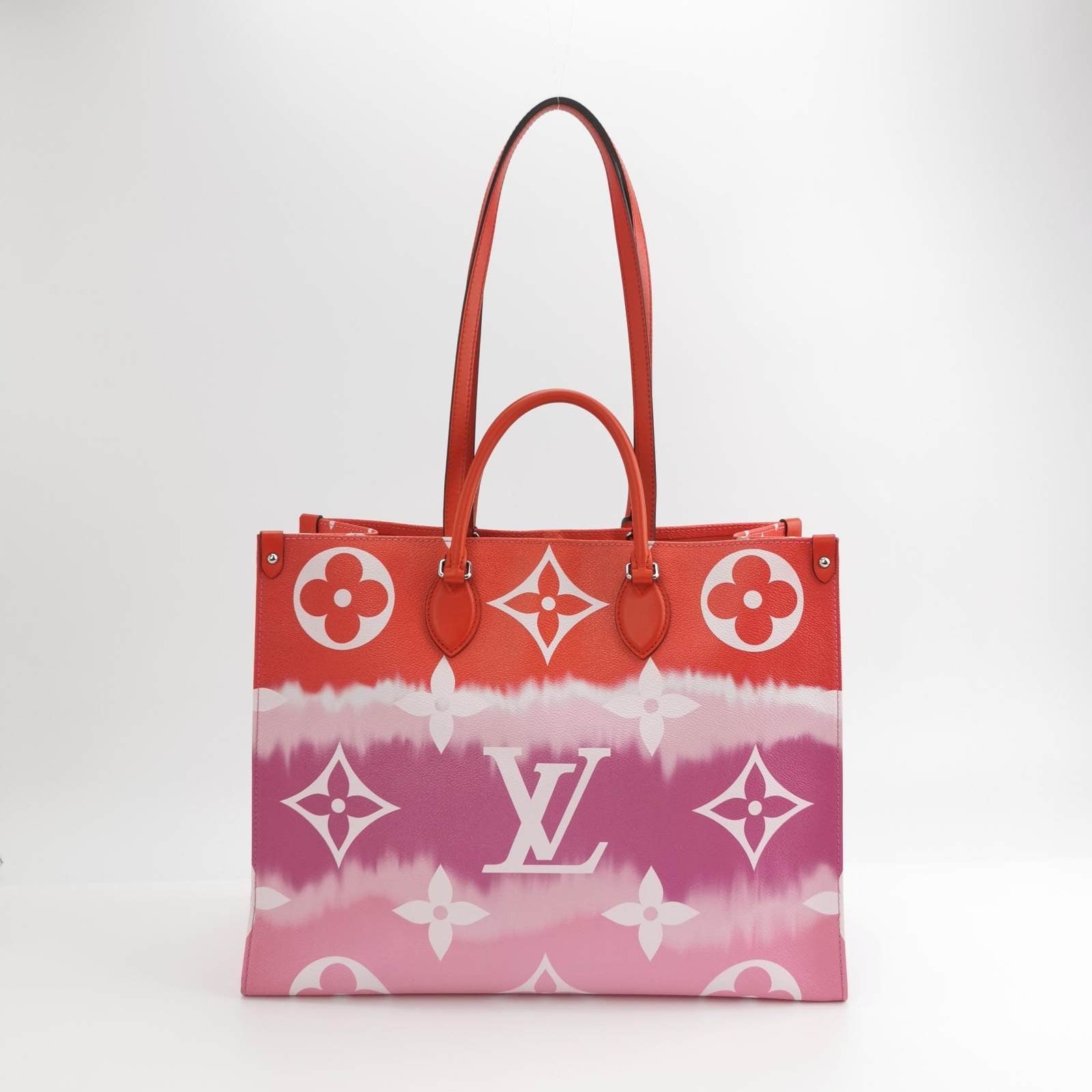 Louis Vuitton OnTheGo Monogram Escale Rouge Leather GM Tote Bag