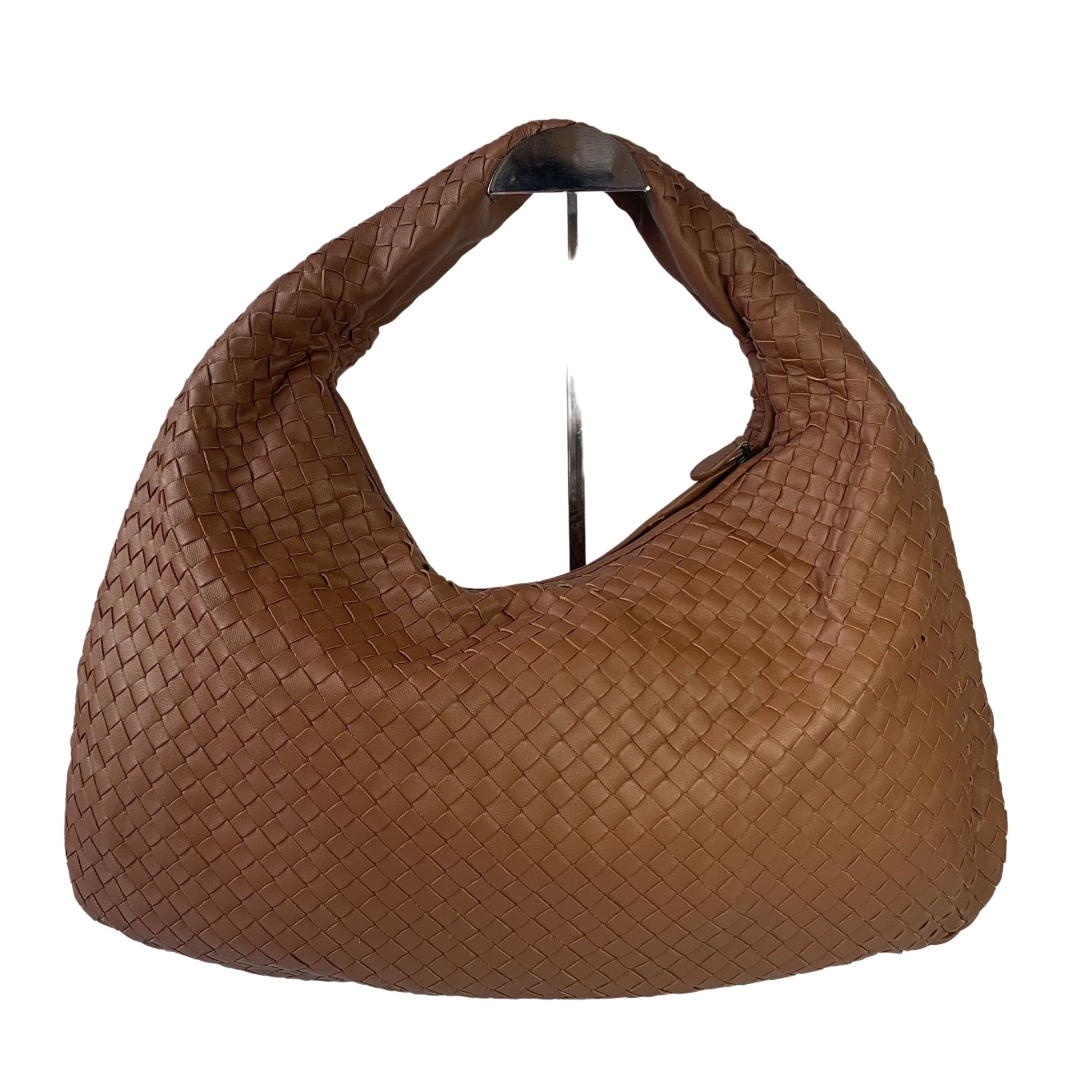 Bottega Veneta Intrecciato Hobo Bag Medium Caramel Lambskin leather New Design