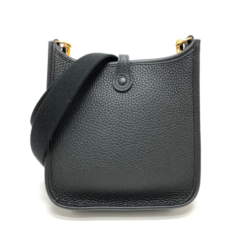 HERMES Shoulder Bag Taurillon Clemence black Evelyn TPM Amazone