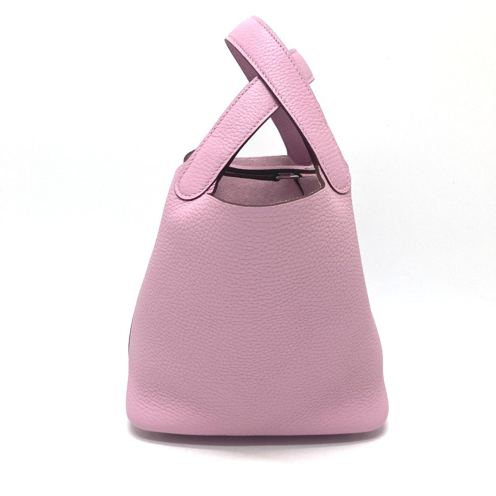HERMES Handbag Taurillon Clemence pink Picotan Lock PM