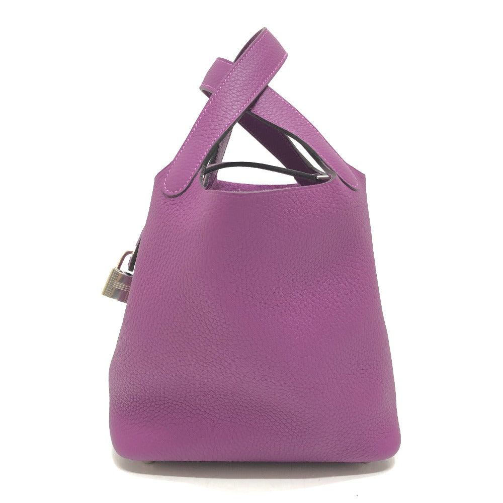 HERMES Handbag leather purple Picotan Lock PM