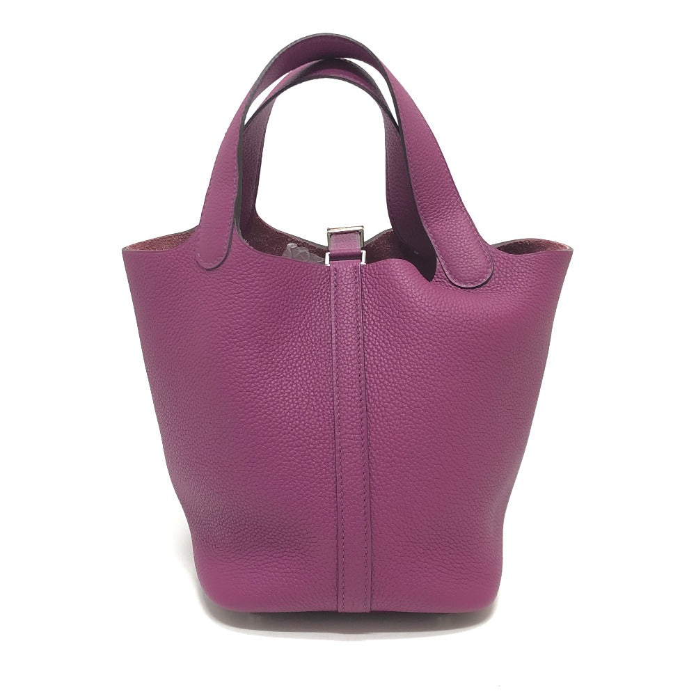 HERMES Handbag Togo purple Picotan Lock PM