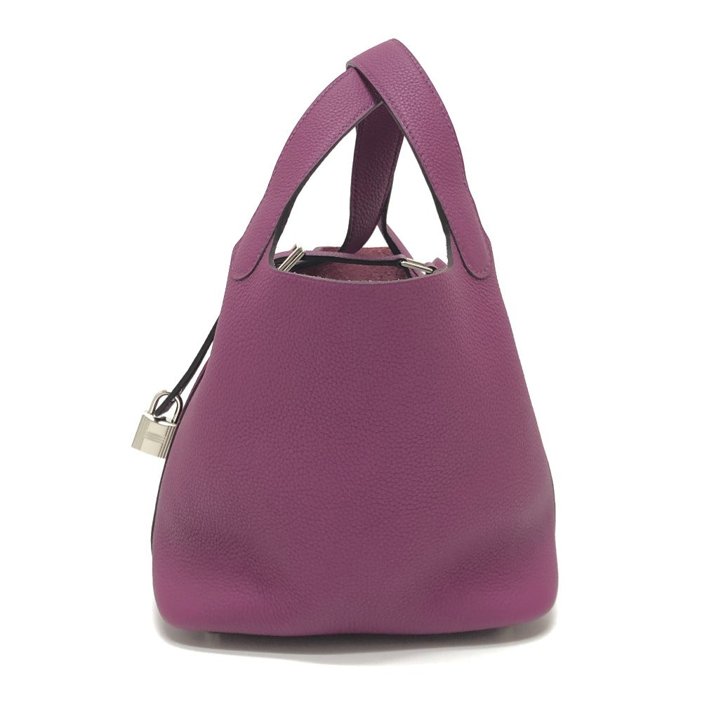 HERMES Handbag Togo purple Picotan Lock PM