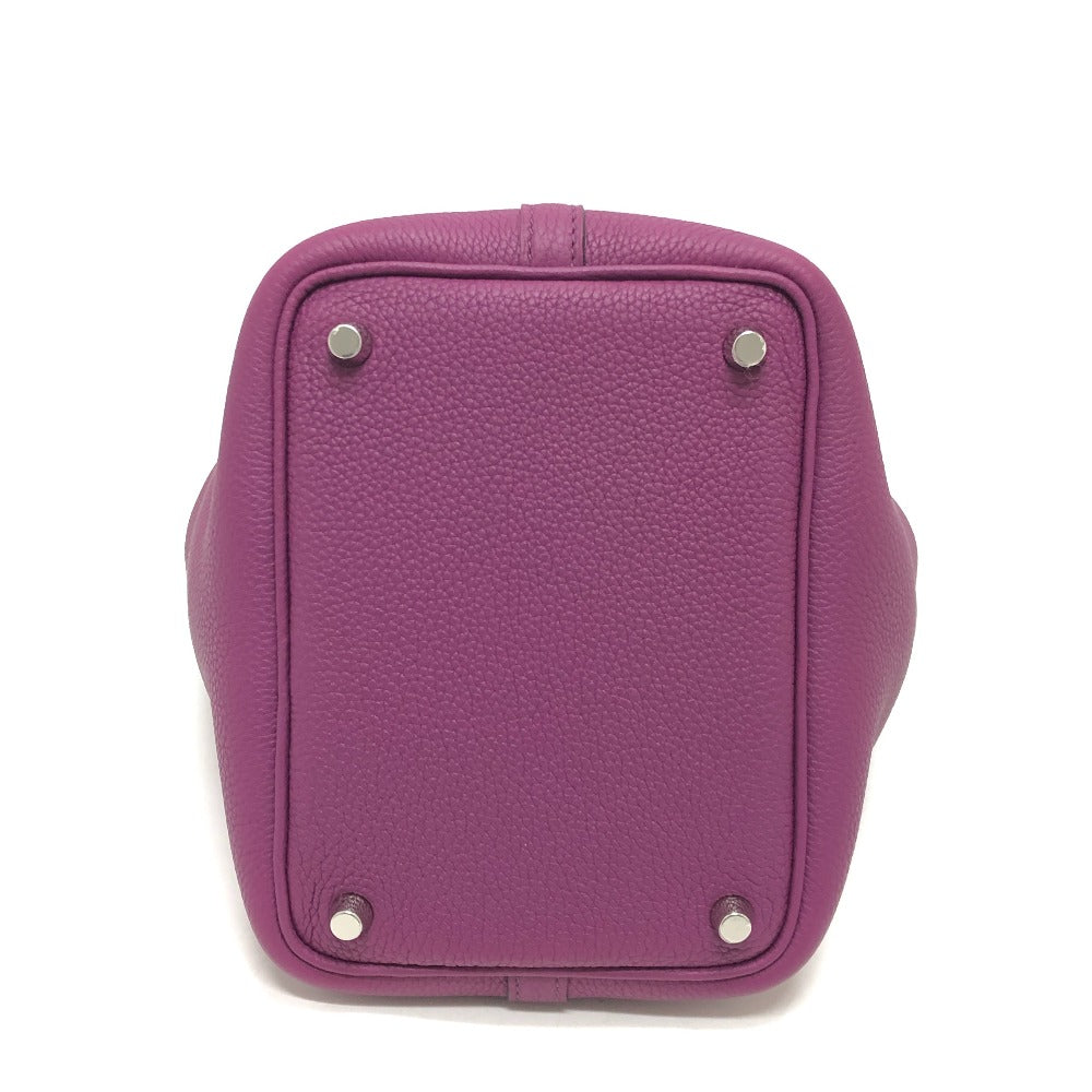 HERMES Handbag Togo purple Picotan Lock PM