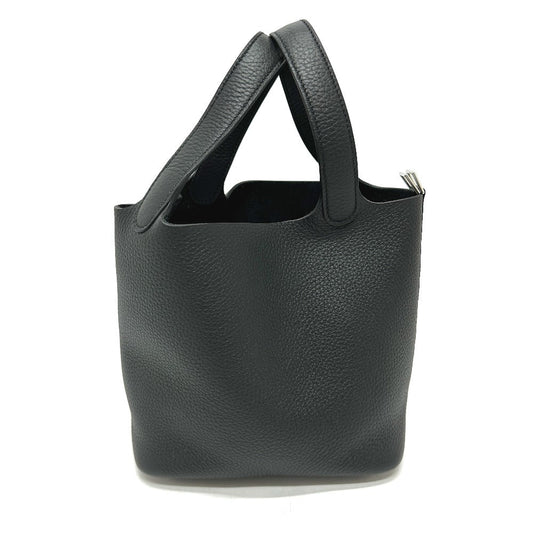 HERMES Handbag Taurillon Clemence black Picotan Lock PM Women