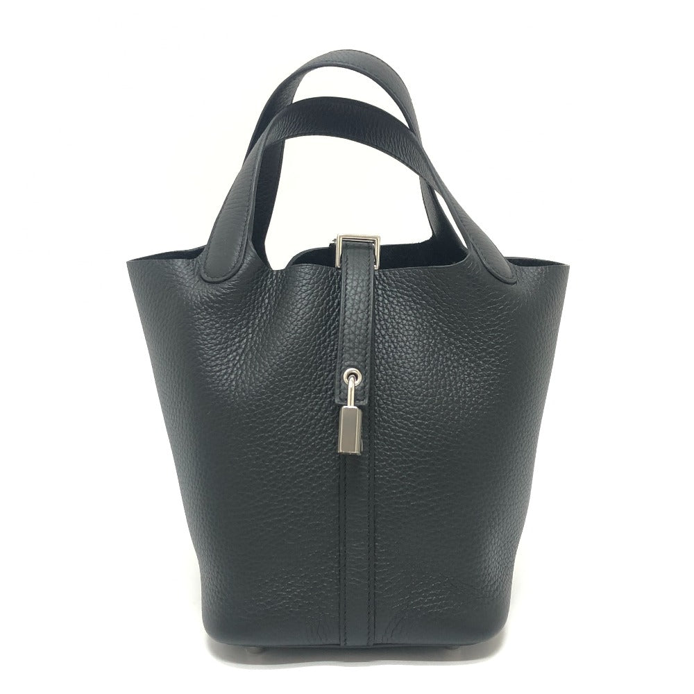 HERMES Handbag Taurillon Clemence black Picotan Lock PM