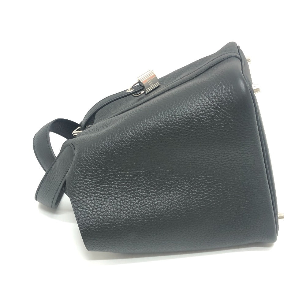 HERMES Handbag Taurillon Clemence black Picotan Lock PM