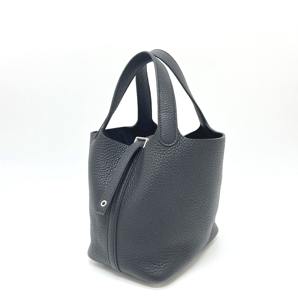 HERMES Handbag Taurillon Clemence black Picotan Lock PM