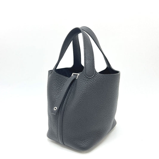 HERMES Handbag Taurillon Clemence black Picotan Lock PM