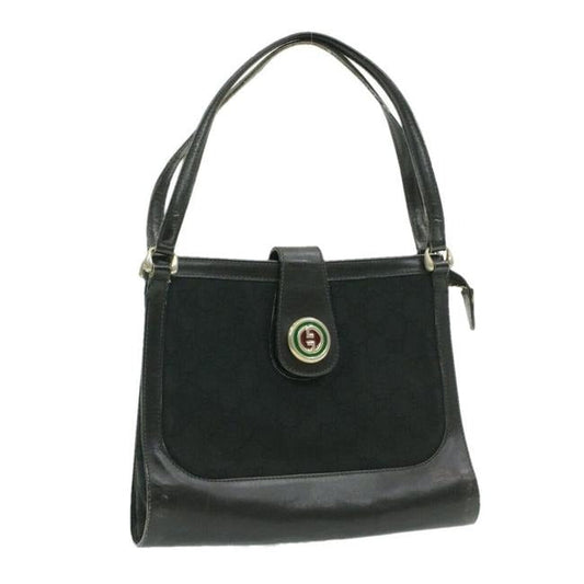 Gucci Caro Leather Canvas Tote