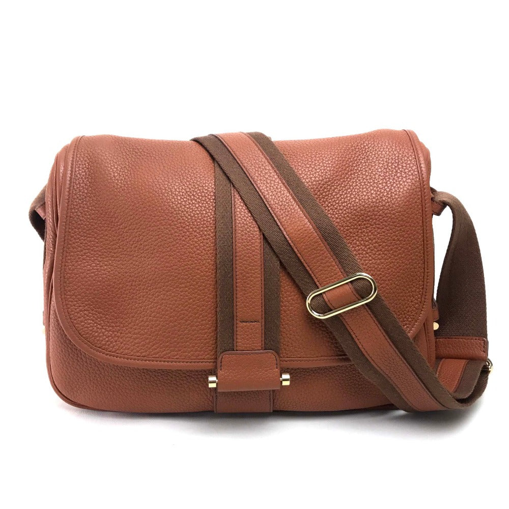 HERMES Shoulder Bag Taurillon Clemence Brown Boolean Lang Women