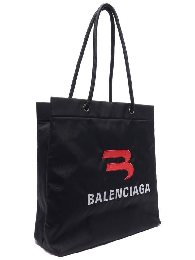 Luxury Balenciaga Trending 2026 Explorer Embroidered Logo Tote Bag Black