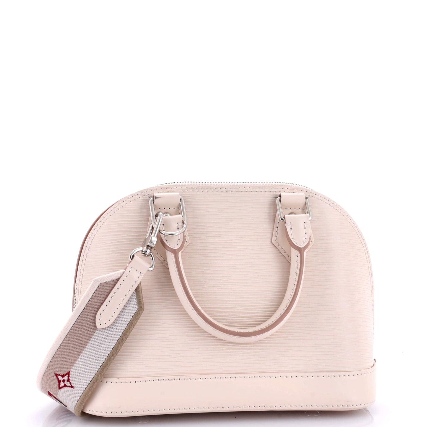 Louis Vuitton Alma Handbag Epi Leather with Logo Jacquard Strap BB