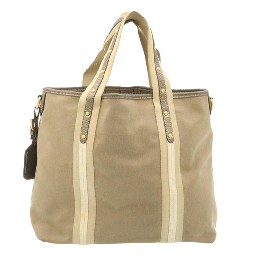 Prada Shoulder Bag Canvas Khaki