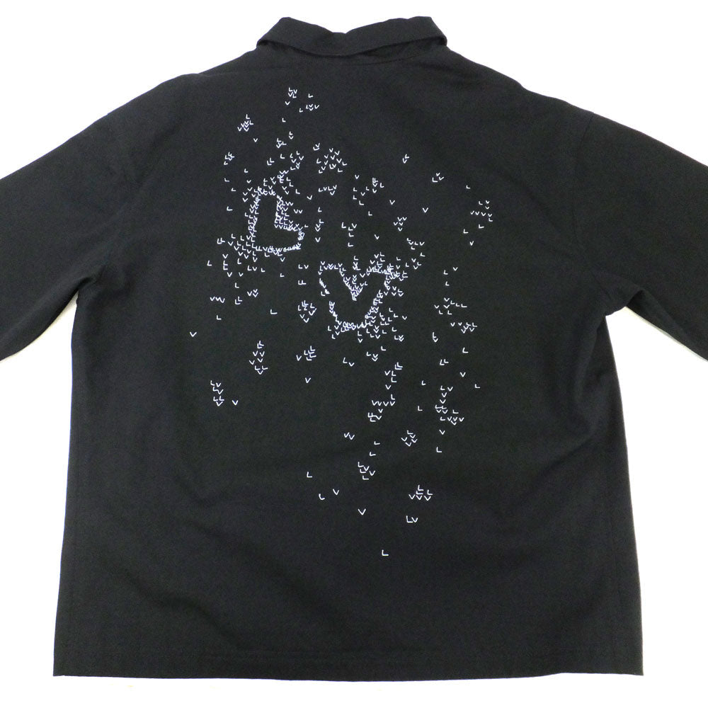 Louis Vuitton jacket logo BK size 48 cotton 100% men's fashion black RM222M N22 HNB26W men's dress