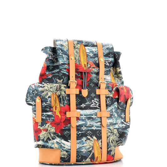 Louis Vuitton Christopher Backpack Limited Edition Surfing Monogram Canvas MM