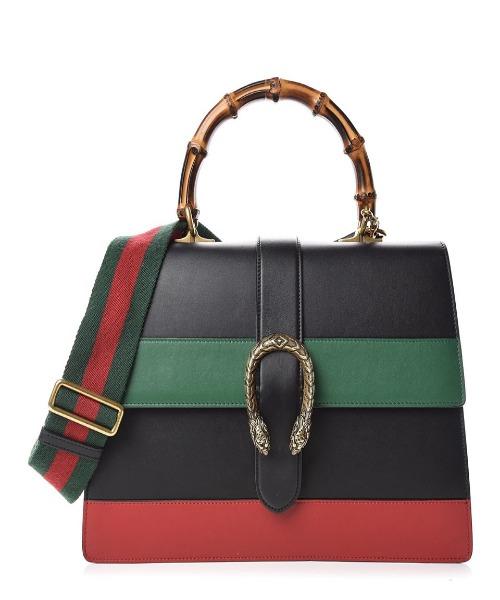 Gucci Monogram Leather Top Handle Crossbody