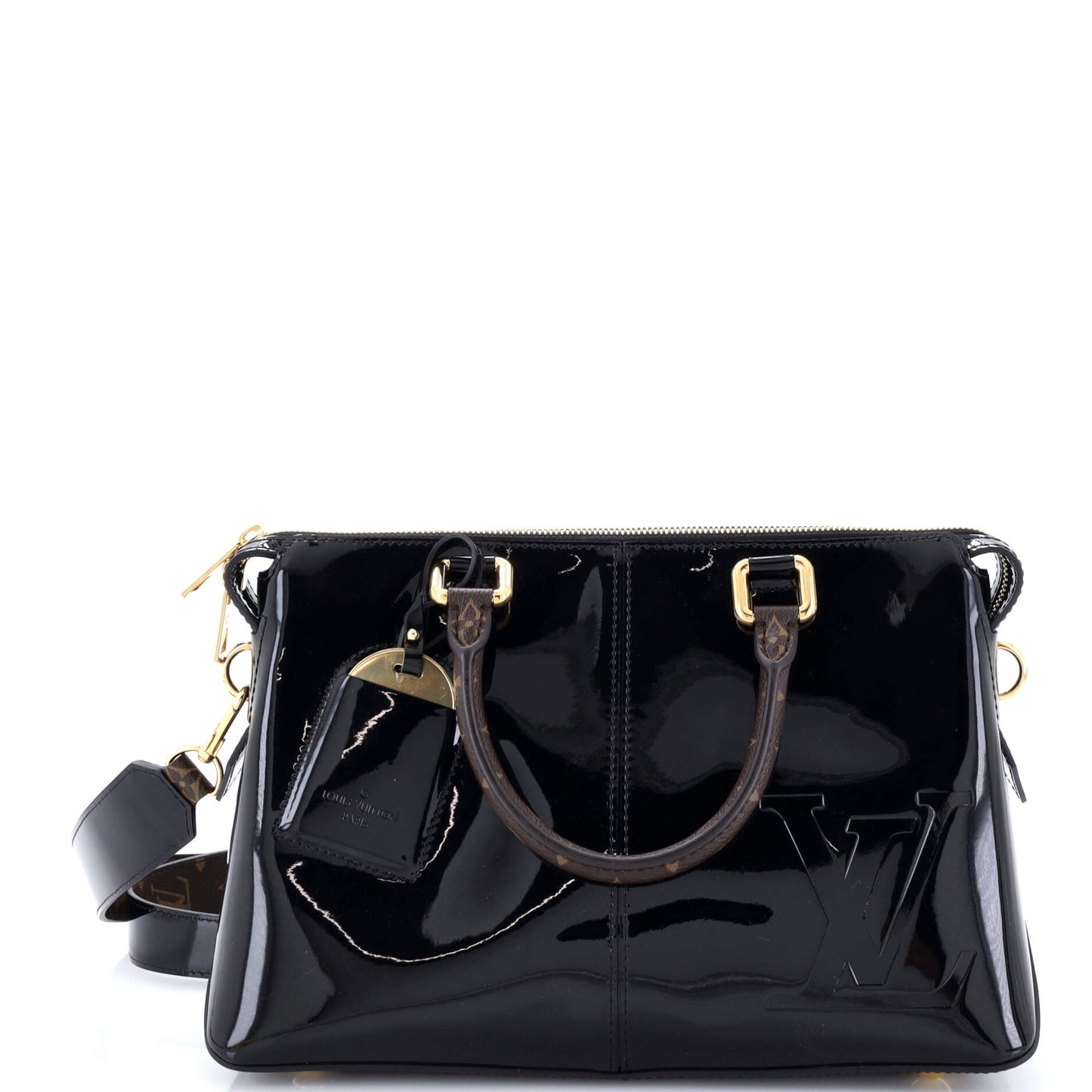 Louis Vuitton Miroir Handbag Vernis with Monogram Canvas