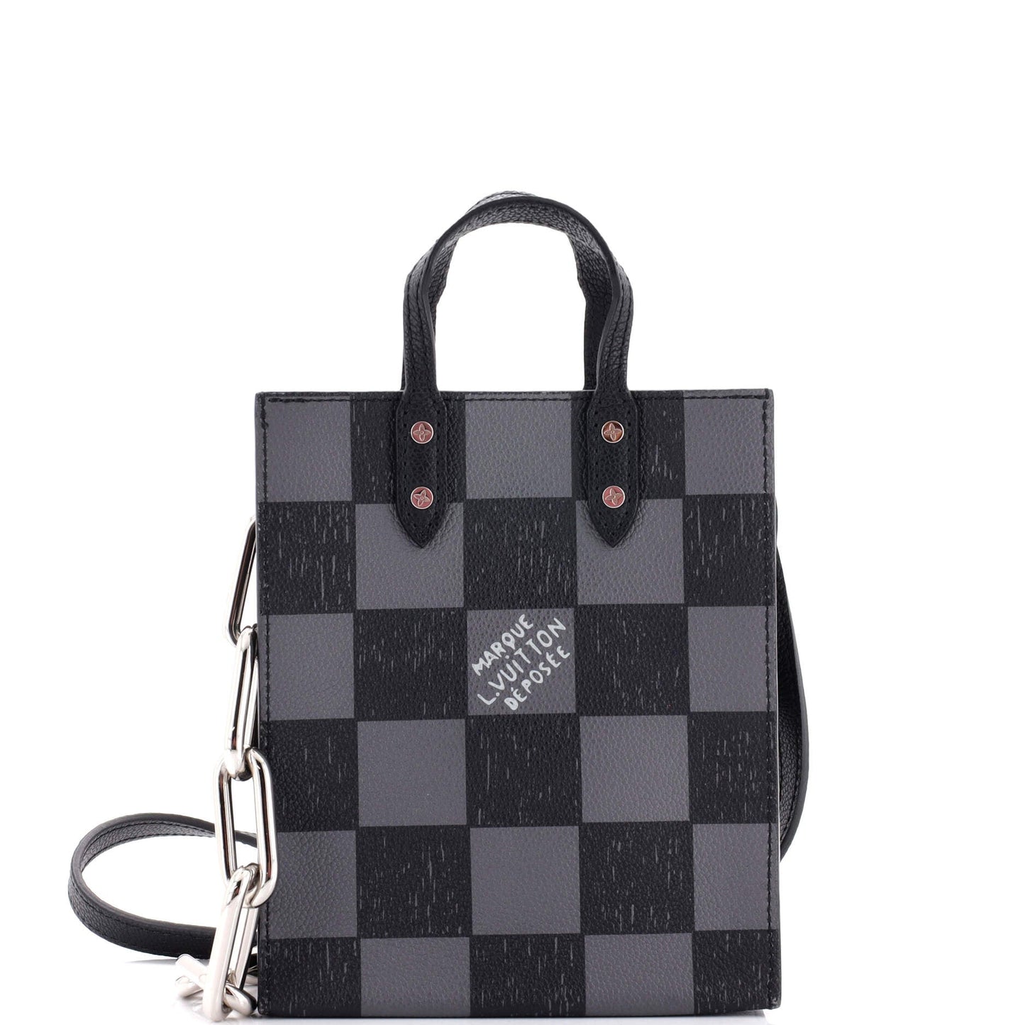 Louis Vuitton Sac Plat Bag Limited Edition Marque Deposee Damier Giant XS