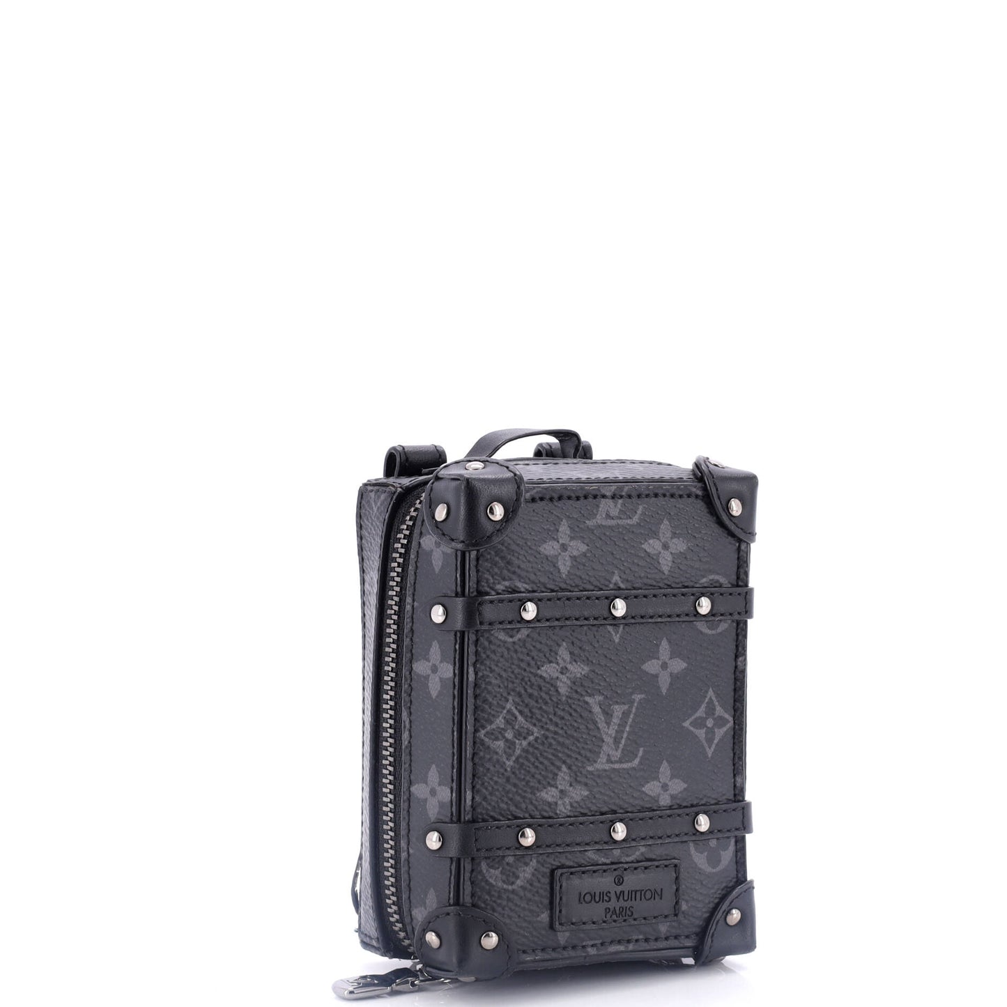 Louis Vuitton Soft Trunk Backpack Bag Charm and Key Holder Monogram Eclipse Canvas