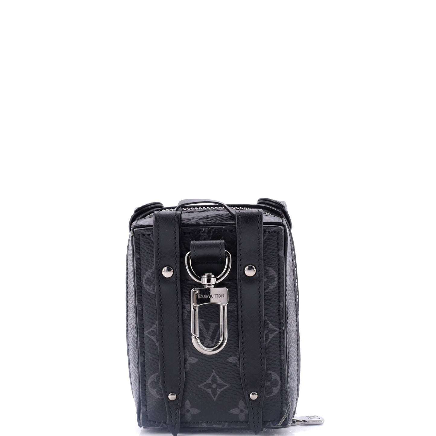 Louis Vuitton Soft Trunk Backpack Bag Charm and Key Holder Monogram Eclipse Canvas