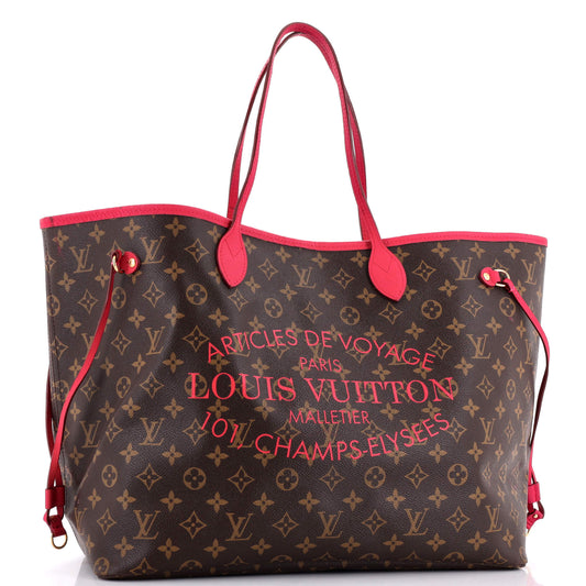 Louis Vuitton Neverfull Tote Limited Edition Ikat Monogram Canvas GM