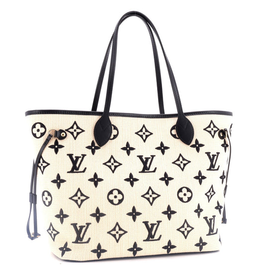 Louis Vuitton Neverfull NM Tote By The Pool Monogram Raffia MM