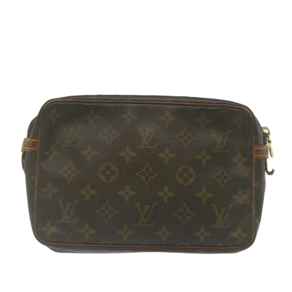 LOUIS VUITTON Monogram Compiegne 23 Clutch Bag LV Auth