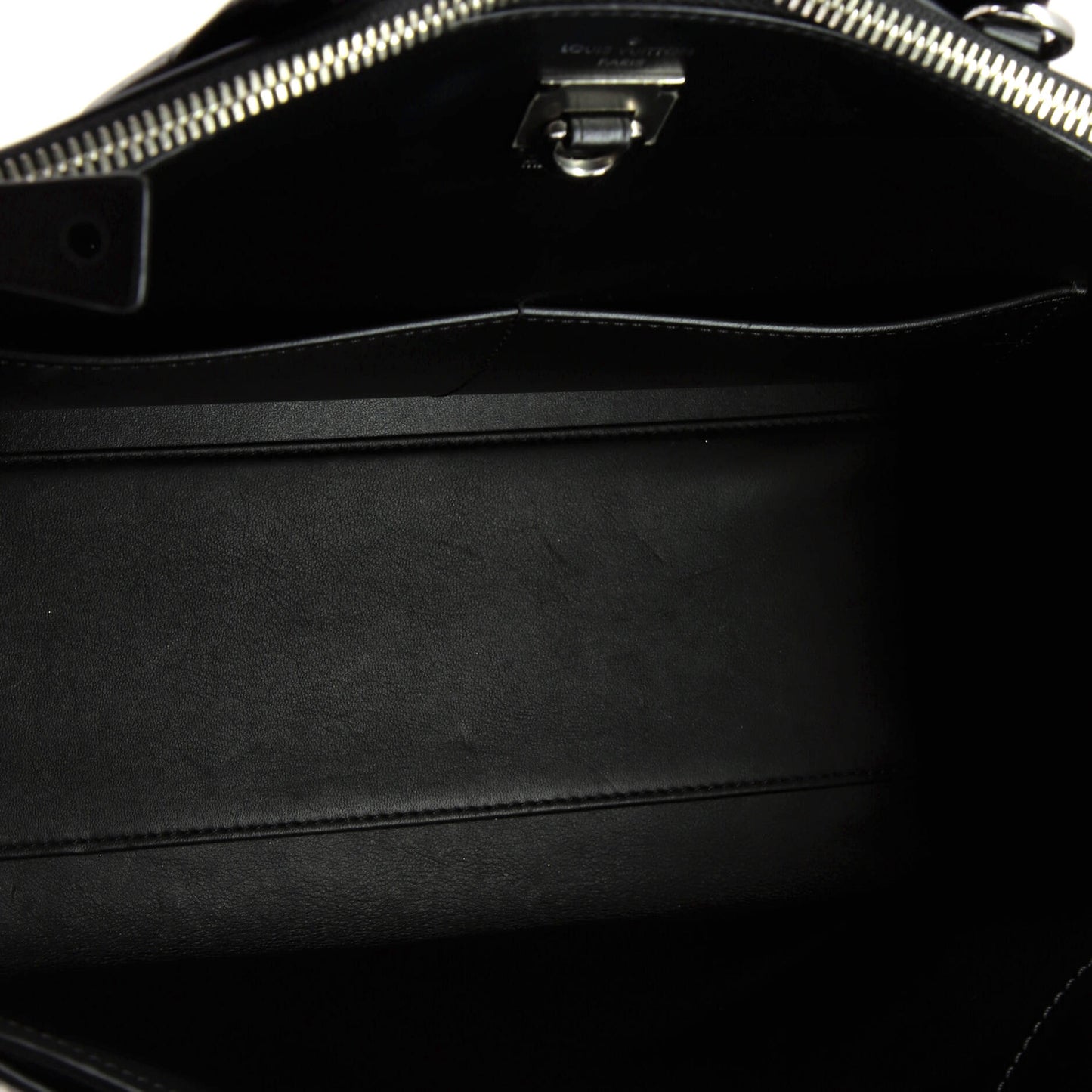 Louis Vuitton City Steamer Handbag Leather with Monogram Canvas MM