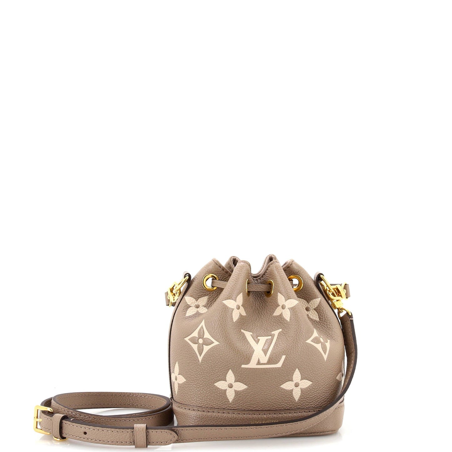 Louis Vuitton Noe NM Handbag Bicolor Monogram Empreinte Leather Nano