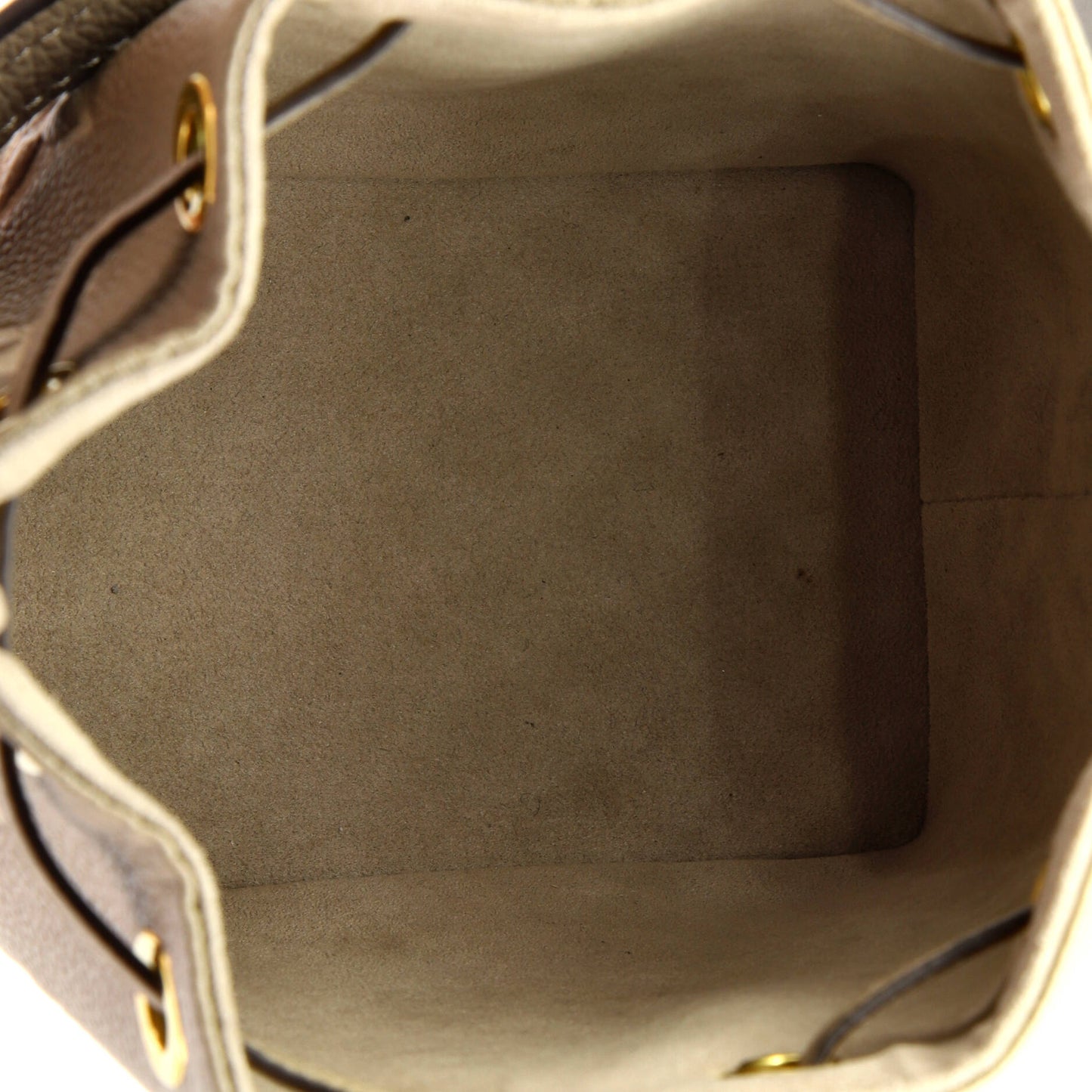 Louis Vuitton Noe NM Handbag Bicolor Monogram Empreinte Leather Nano