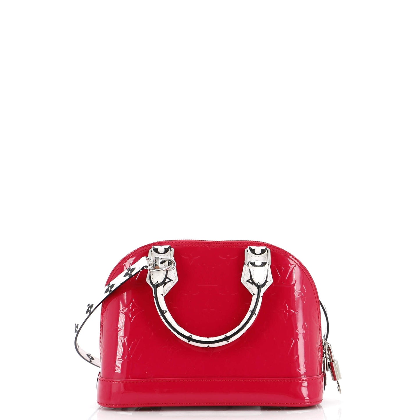 Louis Vuitton Alma Handbag Monogram Vernis with Monogram Canvas and Epi Leather BB