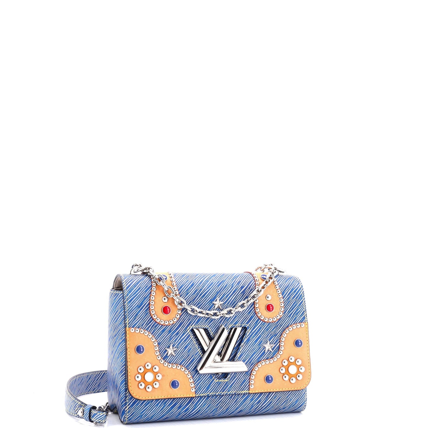 Louis Vuitton Twist Handbag Studded Epi Leather MM