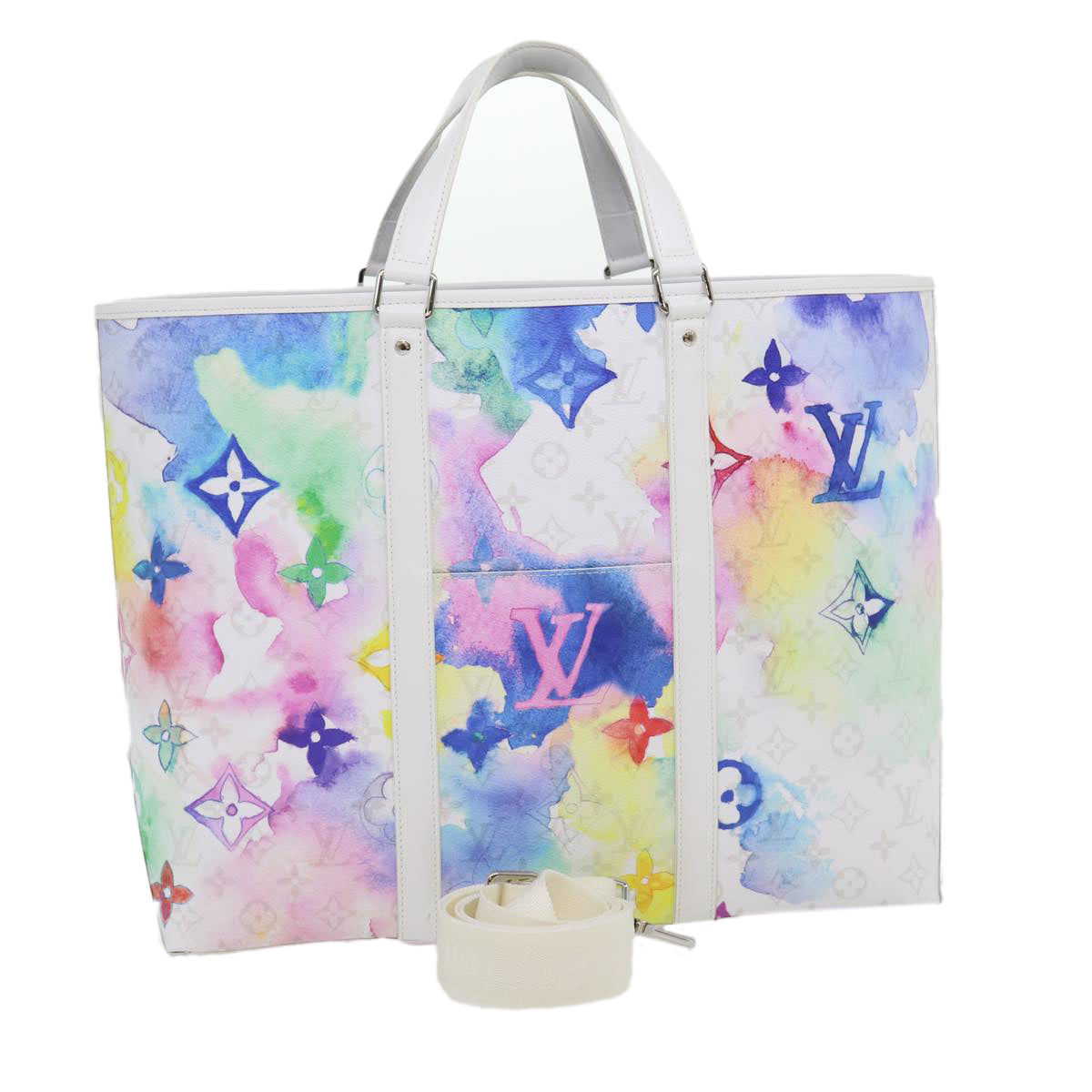 LOUIS VUITTON Monogram water Sac Weekend Tote Bag Multicolor M45754 Auth 29500A