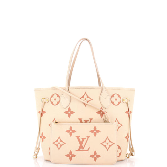 Louis Vuitton Neverfull NM Tote Bicolor Monogram Empreinte Giant MM