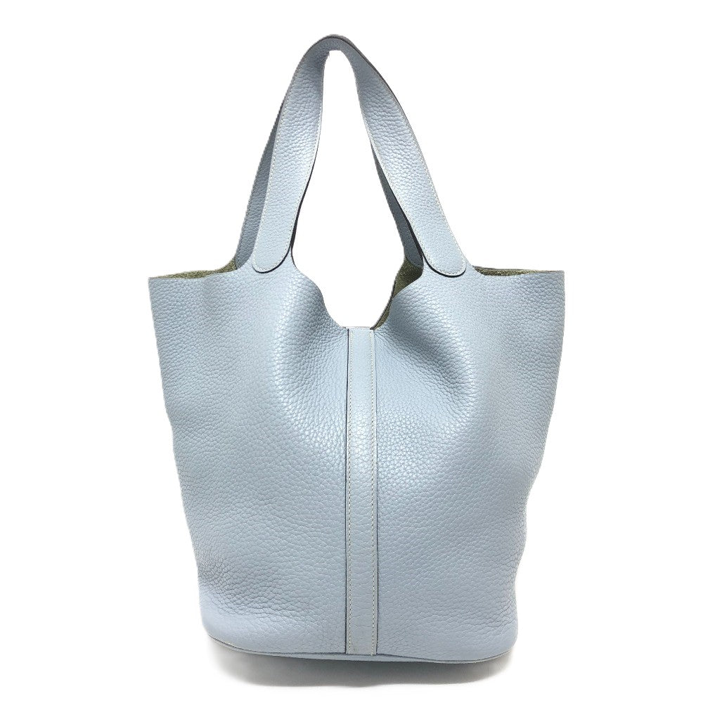 HERMES Handbag Taurillon Clemence blue Picotan Lock GM