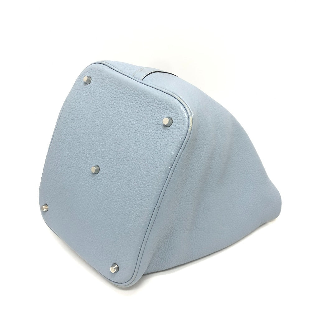 HERMES Handbag Taurillon Clemence blue Picotan Lock GM