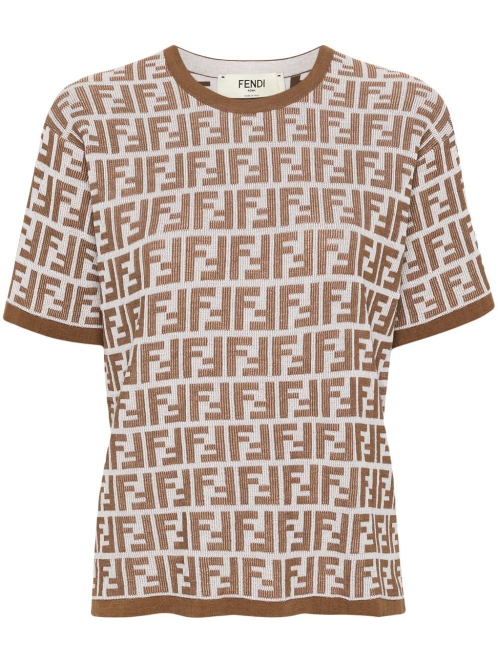 Fendi Women Ff-Print Short-Sleeved Jumper