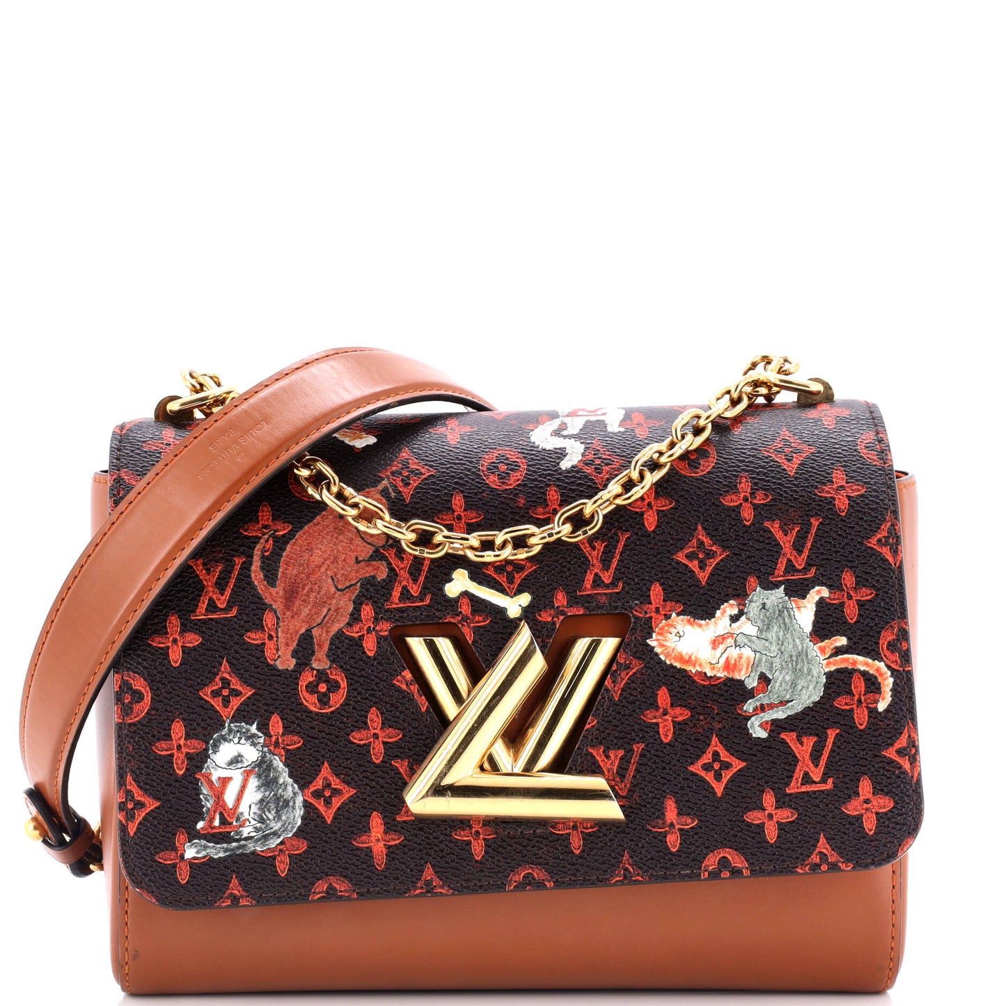Louis Vuitton Twist Handbag Limited Edition Grace Coddington Catogram Canvas MM