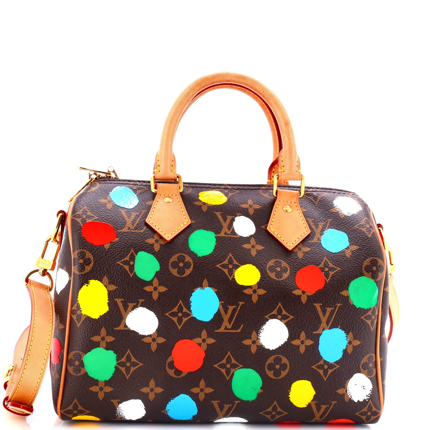 Louis Vuitton Bandouliere Bag Yayoi Kusama Painted Dots Monogram Canvas 25