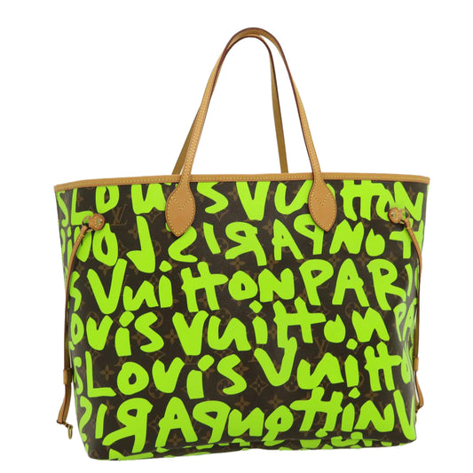 LOUIS VUITTON Monogram Graffiti Neverfull GM Tote Bag Vert M93703 LV 29943A