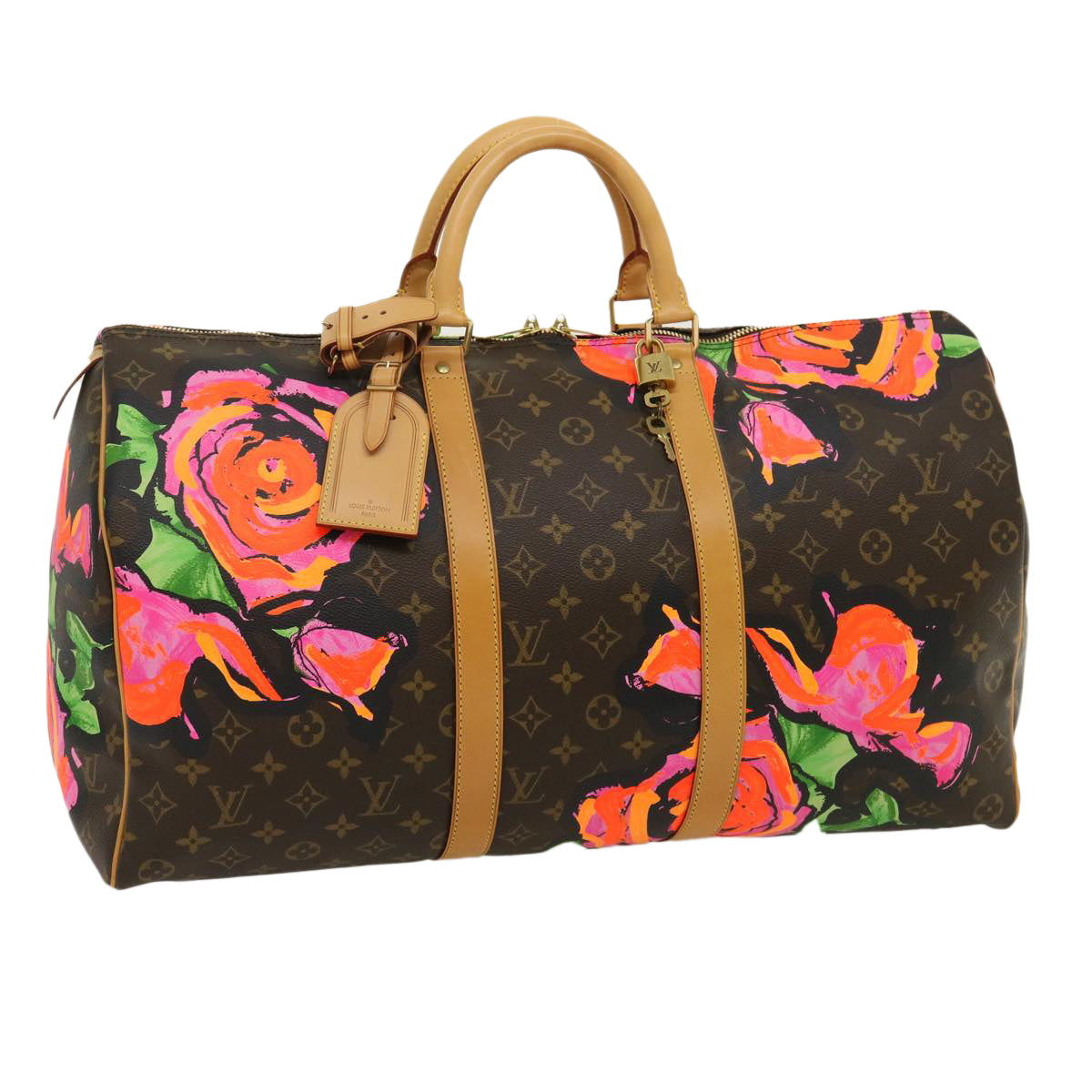LOUIS VUITTON Monogram Rose Keepall 50 Boston Bag M48605 LV 29944A