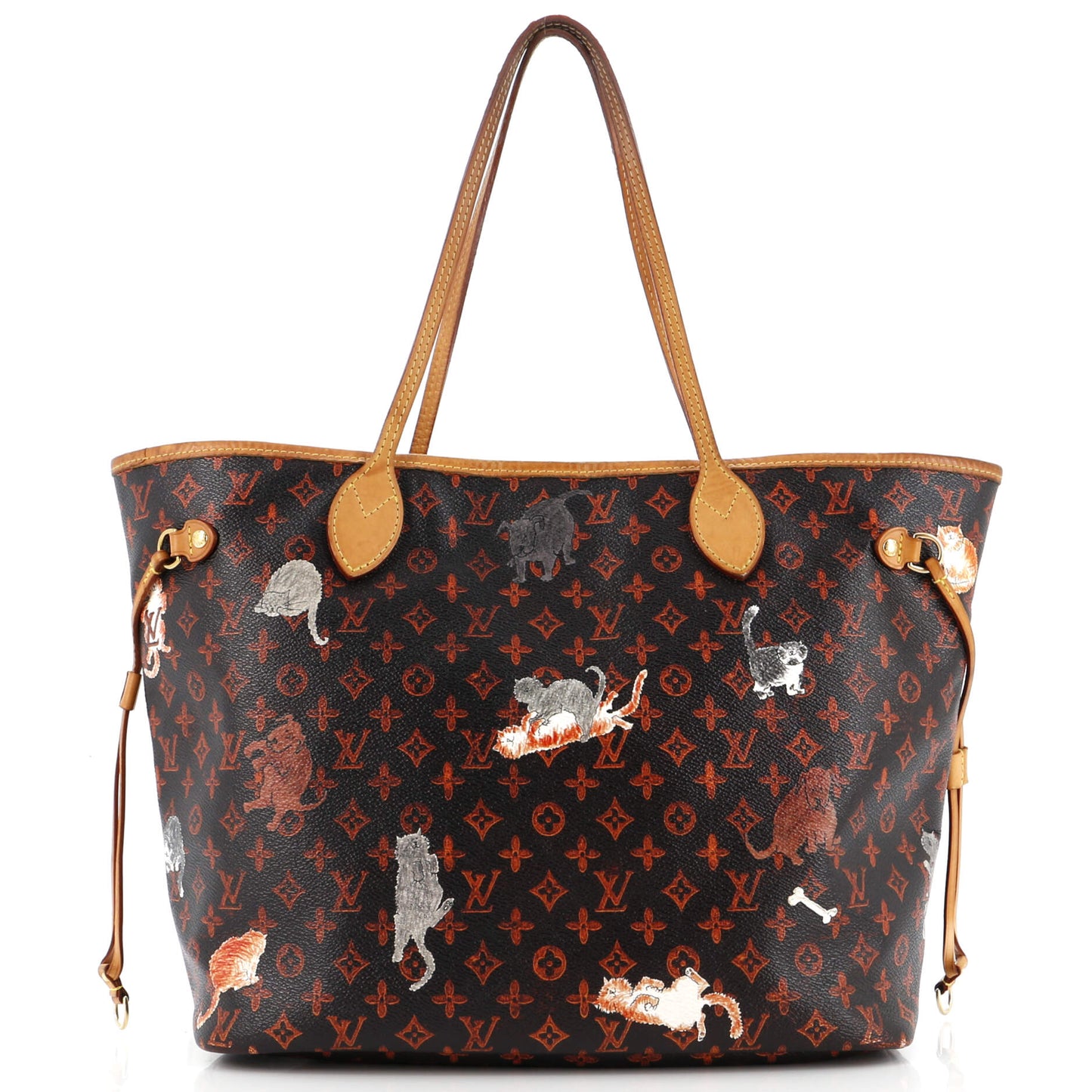 Louis Vuitton Neverfull NM Tote Limited Edition Grace Coddington Catogram Canvas MM