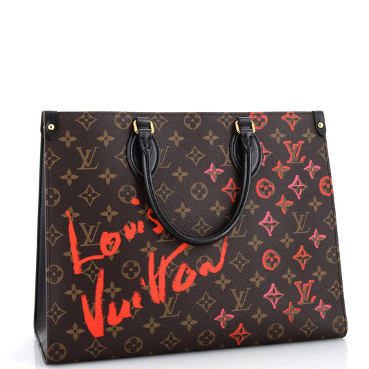 Louis Vuitton OnTheGo Tote Limited Edition Fall in Love Monogram Canvas MM