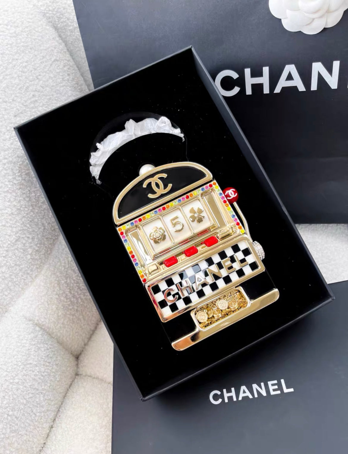 CHANEL CASINO MINAUDIÃRE BAG 23C MONACO SLOT MACHINE EVENING CLUTCH